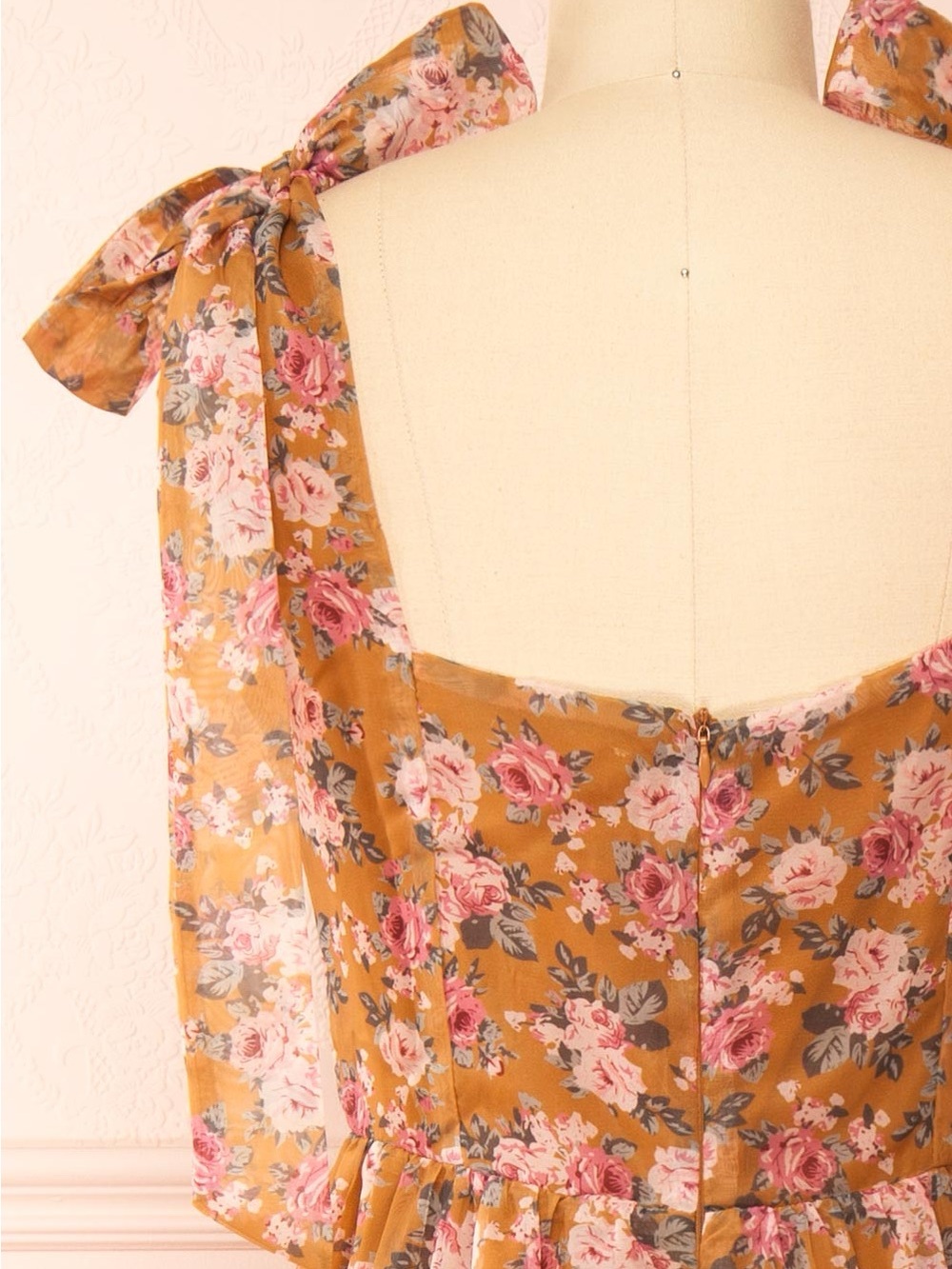 STORIA Floral Tiered Midi Dress | Size Medium | Cottagecore Boho Romantic | Line - Picture 7 of 16